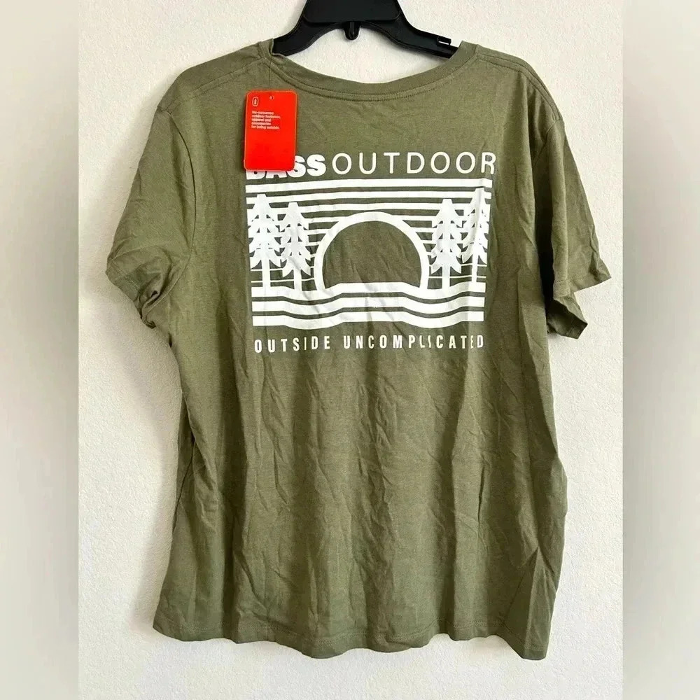 NWT- Bass Outdoors 100% Cotton Graphic Tee- size XL